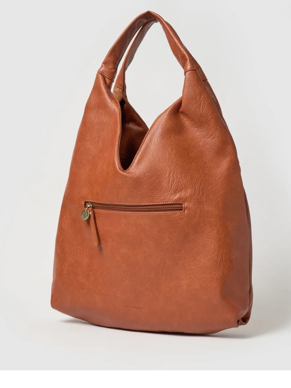 Urban Originals Lenora Slouch Hobo Tote Vegan Leather Caramel Tan